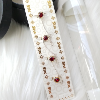 Picture of 4 Pieces Set Golden Chain Metal & Stone Panjabi & Kurta Button M-01 (Imported) - Panjabi Button