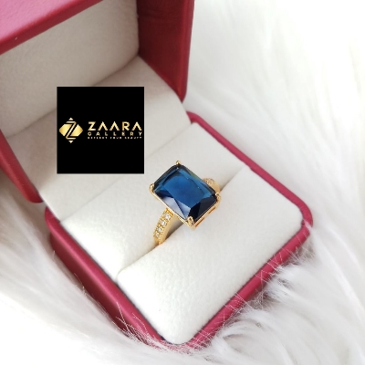 Picture of Square Shape Stone Finger Ring For Women & Girls With Free Box (Imported) (M-FRC2043) - 1 Piece - Ring For Girls