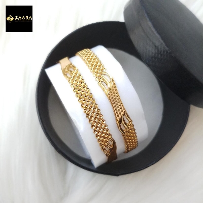 Picture of City Gold Bangles/ Gold Plated Laser Cut Bangles For Women Top Quality Color Grade-1 (Imported) CT7020ALL - 2 Pieces - Bangles For Women
