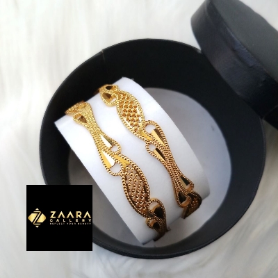 Picture of City Gold Bangles/ Gold Plated Laser Cut Bangles For Women Top Quality Color Grade-1 (Imported) CT7020ALL - 2 Pieces - Bangles For Women