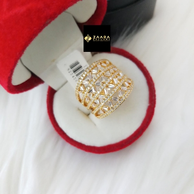 Picture of Diamond Cut AD Stone Gold Finger Ring for Women & Girls With Free Box (Imported) - 1 Piece (M-DCFR22022ALLGS) - Rings - Ring - Ring for Women - Ring for Girls