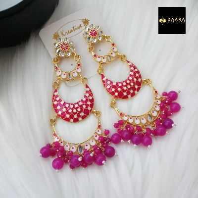 Picture of Jaypuri Meenakari Multicolor Earrings for Women (Imported) - 1 Pair M-JE5601 - EarRings for Girls - Earrings