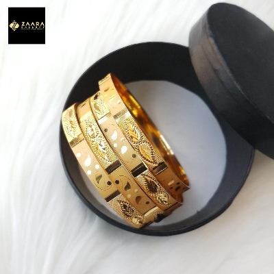 Picture of City Gold Bangles/ Gold Plated Laser Cut Bangles For Women - 4 Pieces (Imported) M-CT7070 - Bangles