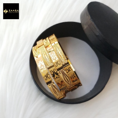 Picture of City Gold Bangles/ Gold Plated Laser Cut Bangles For Women - 4 Pieces (Imported) M-CT7071 - Bangles