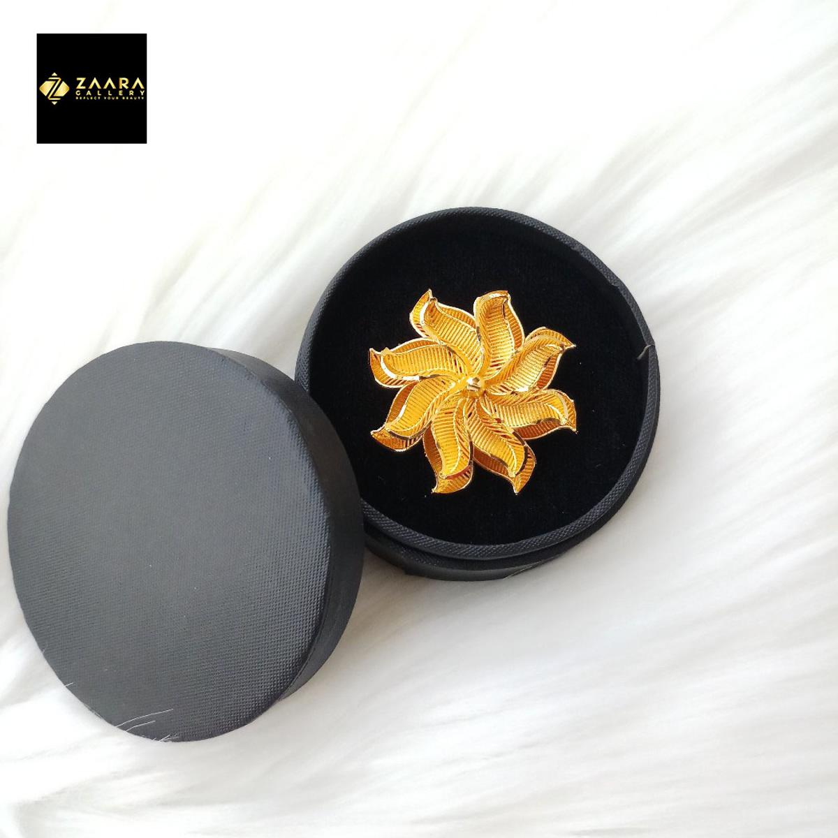 Picture of Forming Gold Plated 1.5 Gram Gold Color Polish Finger Ring For Women With Free Box - 1 Pieces (Imported) M-GPF204- Rings