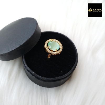 Picture of Diamond Cut AD Stone Finger Ring for Women & Girls With Free Box (Imported) - 1 Piece (M-DCFR22026) - Ring For Girls - Rings - Ring for Women