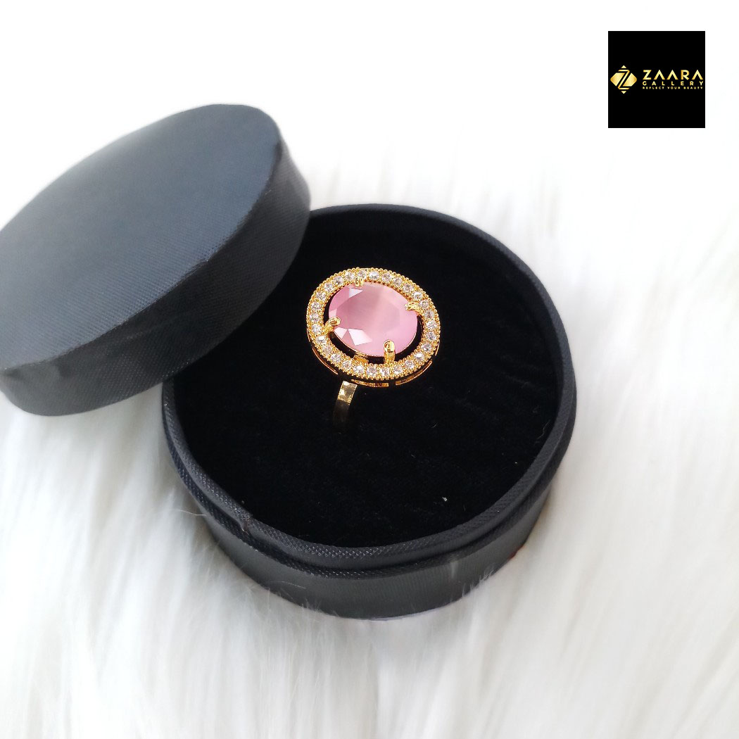 Picture of Diamond Cut AD Stone Finger Ring for Women & Girls With Free Box (Imported) - 1 Piece (M-DCFR22026) - Ring For Girls - Rings - Ring for Women