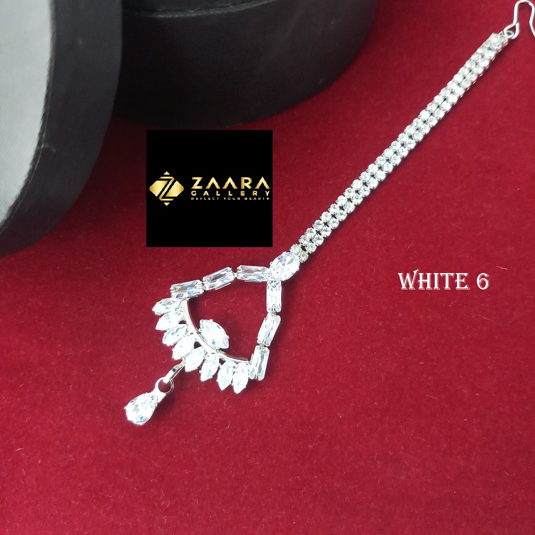 Picture of Diamond Cut AD Stone Stylish & Fashionable Tikli (Tiklee) For Girls & Women (Imported) - 1 Piece M-ST2403 - Tikli - Tiklee - Tikli for Women - Tikli for Girls