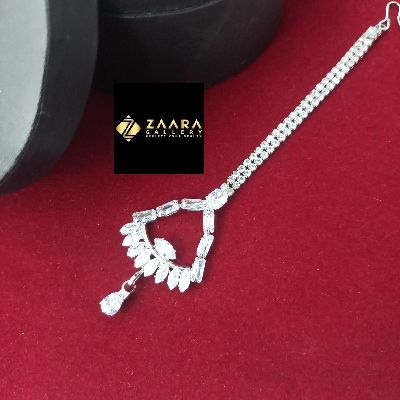 Picture of Diamond Cut AD Stone Stylish & Fashionable Tikli (Tiklee) For Girls & Women (Imported) - 1 Piece M-ST2405 - Tikli - Tiklee - Tikli for Women - Tikli for Girls