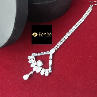 Picture of Diamond Cut AD Stone Stylish & Fashionable Tikli (Tiklee) For Girls & Women (Imported) - 1 Piece M-ST2406 - Tikli - Tiklee - Tikli for Women - Tikli for Girls