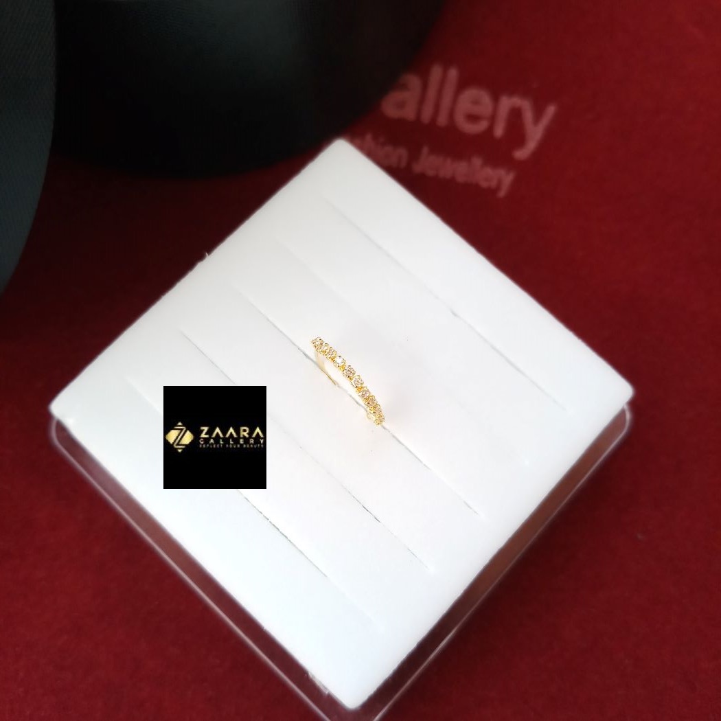 Picture of Stone Golden & Silver Without Piercing Nose Pin/ Ring (Small) for Girls & Women (Imported) - 1 Piece M-DCNP112 - Nose Pin