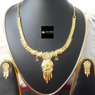 Picture of Forming Gold Plated 1.5 Gram Gold Color Polish Necklace Earrings Set For Women (Imported) M-GPN402 - Necklace For Women