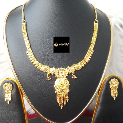 Picture of Forming Gold Plated 1.5 Gram Gold Color Polish Necklace Earrings Set For Women (Imported) M-GPN402 - Necklace For Women