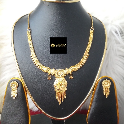 Picture of Forming Gold Plated 1.5 Gram Gold Color Polish Necklace Earrings Set For Women (Imported) M-GPN402 - Necklace For Women