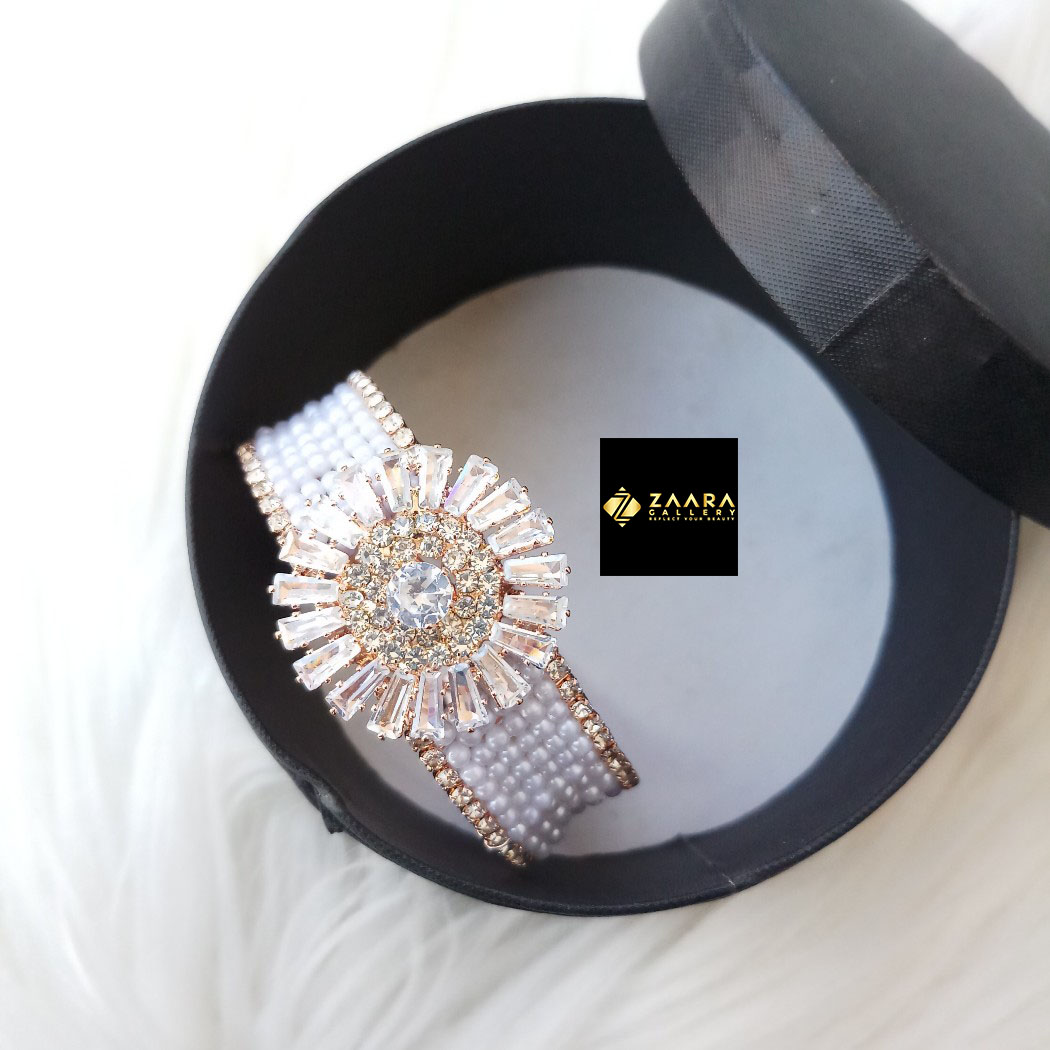 Picture of Golden Stone & Beads Golden Color Kids Bracelet For Girls (Imported) - 1 Piece M-KB7904 - Kids Bracelet