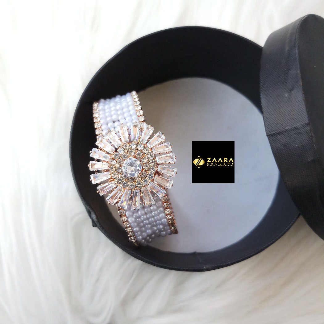 Picture of Golden Stone & Beads Golden Color Kids Bracelet For Girls (Imported) - 1 Piece M-KB7904 - Kids Bracelet