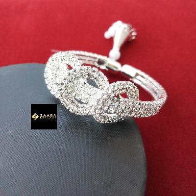 Picture of Stone & White Beads Jhumka Silver & Golden Color Kids Bracelet For Girls (Imported) - 1 Piece M-KB7905 - Kids Bracelet