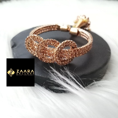 Picture of Stone & White Beads Jhumka Silver & Golden Color Kids Bracelet For Girls (Imported) - 1 Piece M-KB7905 - Kids Bracelet