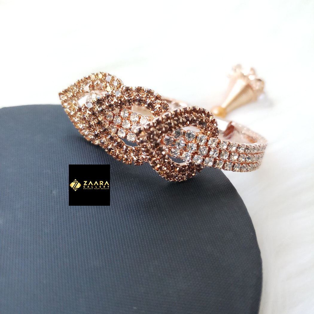 Picture of Stone & White Beads Jhumka Silver & Golden Color Kids Bracelet For Girls (Imported) - 1 Piece M-KB7908 - Kid's Bracelet