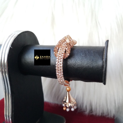 Picture of Stone & White Beads Jhumka Silver & Golden Color Kids Bracelet For Girls (Imported) - 1 Piece M-KB7908 - Kid's Bracelet