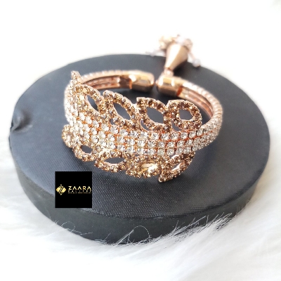 Picture of Stone & White Beads Jhumka Silver & Golden Color Kids Bracelet For Girls - 1 Piece (Imported) Model-KB7911 - Kid's Bracelet