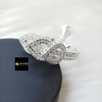 Picture of Stone & White Beads Jhumka Silver Color Kids Bracelet For Girls (Imported) - 1 Piece M-KB7909 - Kids Bracelet