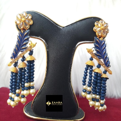 Picture of Jaypuri Art Blue Earrings For Women (Imported) M-JMIND-304B2 - 1 Pair - Earrings -Ear rings