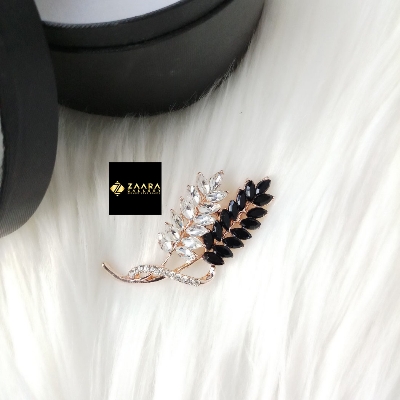 Picture of Stone & Metal Brooch/ Hijab Pin/ Saree Pin for Women (Golden) (Imported) M-BRC-1132 - 1 Piece - Brooch - Brooch for Women - হিজাব পিন