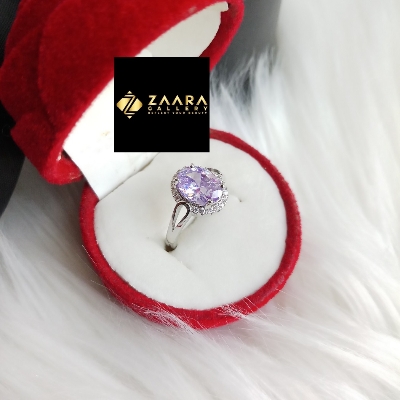 Picture of Oval Shape Stone Finger Ring for Women & Girls With Free Box (Imported) 1 Piece (M-FRC2090) - Ring For Girls - Rings - Ring - Ring for Women