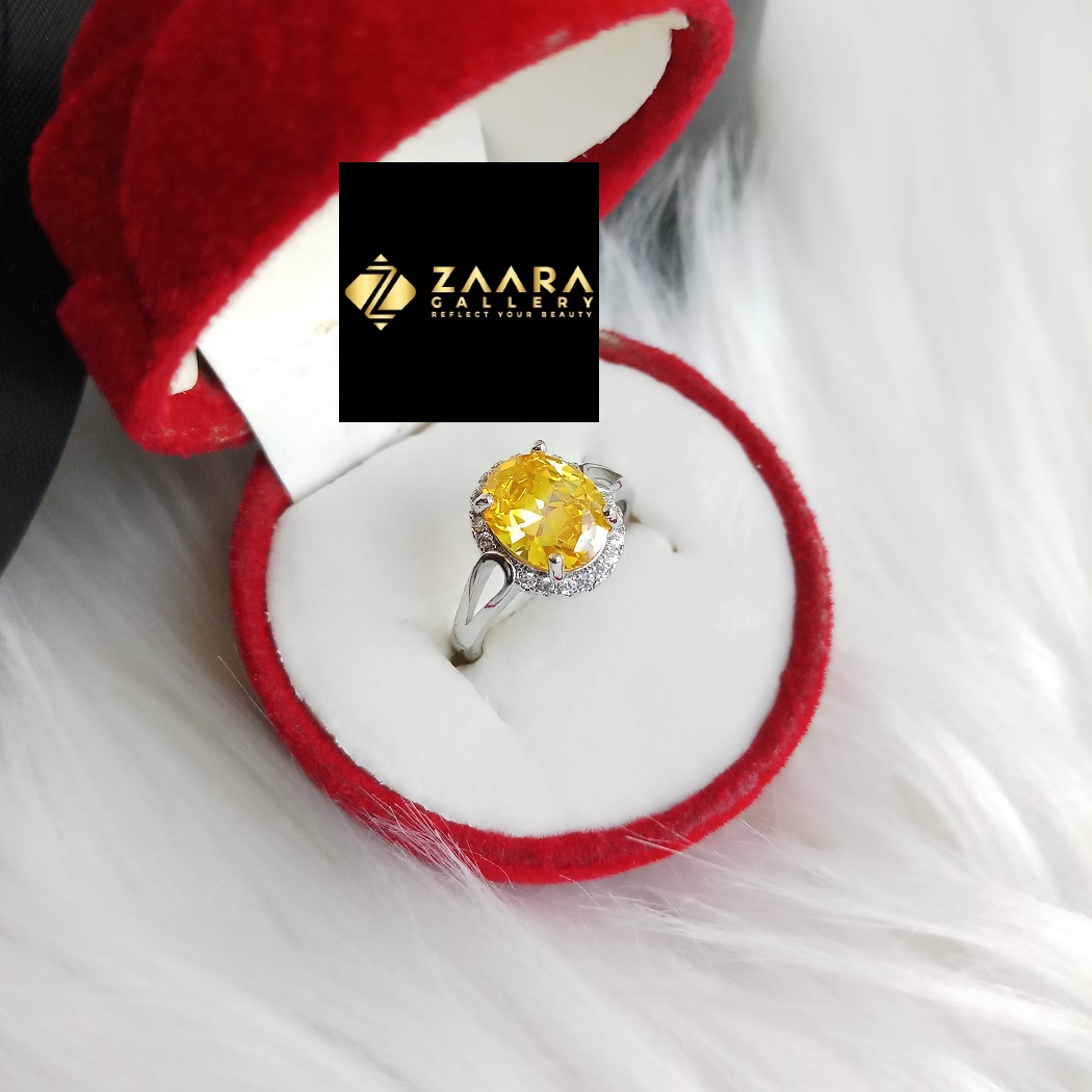 Picture of Oval Shape Stone Finger Ring for Women & Girls With Free Box (Imported) 1 Piece (M-FRC2090) - Ring For Girls - Rings - Ring - Ring for Women