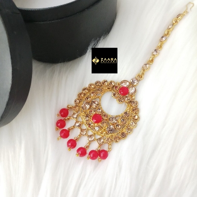 Picture of Majak Copper Stone Tikli (Tiklee) For Girls & Women (Imported) 1 Piece (MCST503) - Tikli - Tiklee - Tikli for Women - Tikli for Girls