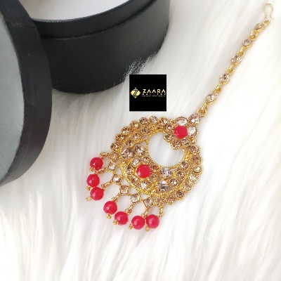 Picture of Majak Copper Stone Tikli (Tiklee) For Girls & Women (Imported) 1 Piece (MCST503) - Tikli - Tiklee - Tikli for Women - Tikli for Girls