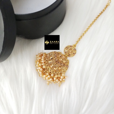 Picture of Majak Copper Stone Tikli (Tiklee) For Girls & Women (Imported) - 1 Piece (M-MCST502) - Tikli - Tiklee - Tikli for Women - Tikli for Girls