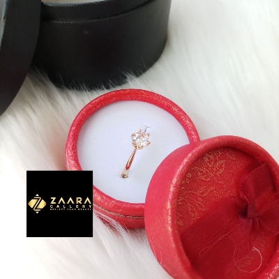 Picture of White Stone Silver Color Finger Ring for Women & Girls With Free Box (Imported) - 1 Piece (Model-FRC2053) - Rings