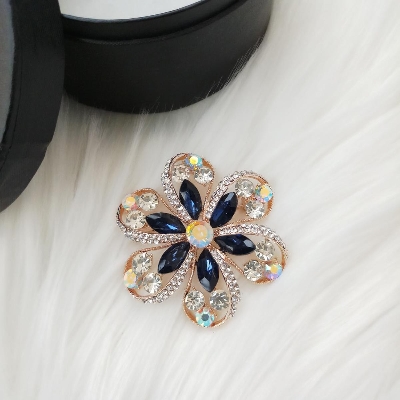 Picture of Stone & Metal Brooch /Hijab Pin/ Saree Pin for Women (Golden) (Imported) M-BRC-1140 - 1 Piece - Brooch - Brooch for Women - হিজাব পিন