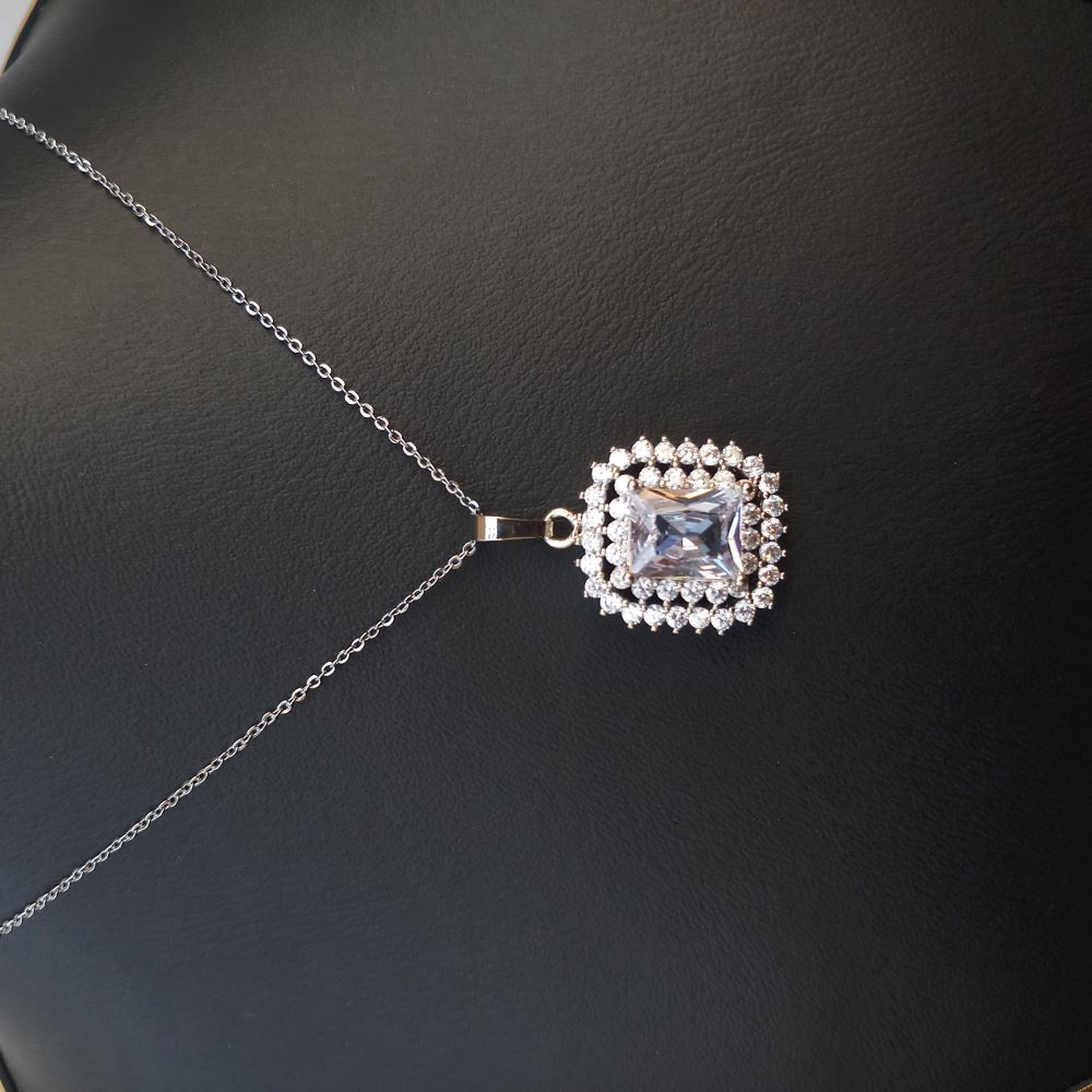 Picture of Western Design Stone Pendant/ Locket Necklace/ Chain for Women & girls