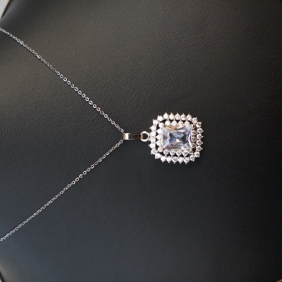 Picture of Western Design Stone Pendant/ Locket Necklace/ Chain for Women & girls