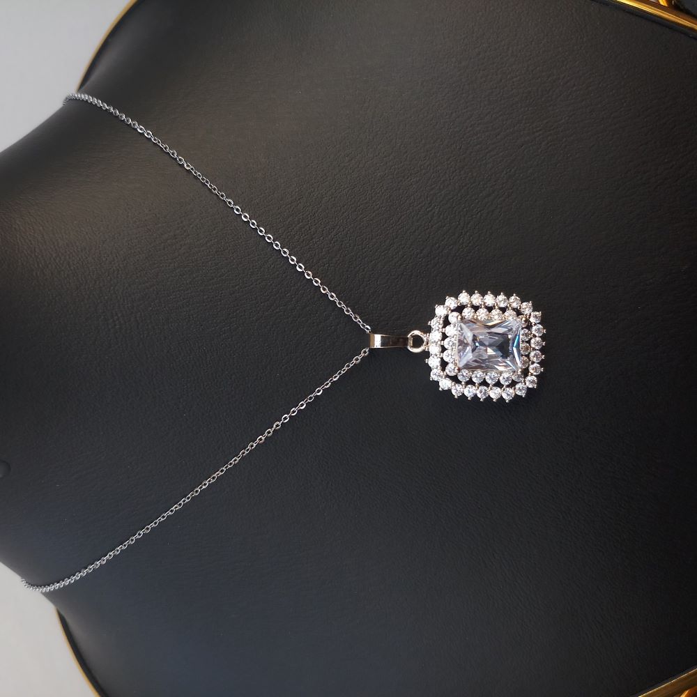 Picture of Western Design Stone Pendant/ Locket Necklace/ Chain for Women & girls