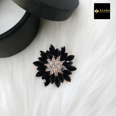 Picture of Stone & Metal Brooch /Hijab Pin/ Saree Pin for Women (Golden) (Imported) M-BRC-1109A - 1 Piece - Brooch - Brooch for Women - হিজাব পিন