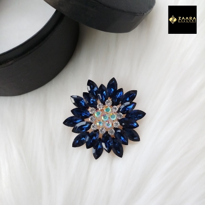 Picture of Stone & Metal Brooch /Hijab Pin/ Saree Pin for Women (Golden) (Imported) M-BRC-1109A - 1 Piece - Brooch - Brooch for Women - হিজাব পিন