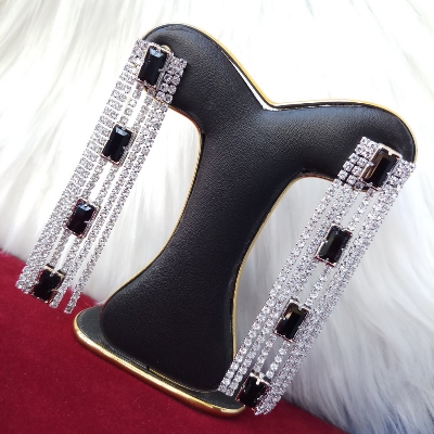 Picture of Korean Fashion Stone Golden Earrings (Multicolor) For Women & Girls (Imported) - 1 Pair M-ST560 - Earrings for Women - Earrings - Ear rings