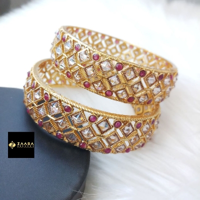 Picture of Jaypuri Copper Bangles/ Brass Bangles For Women (Imported) M-JB7027 - 2 Pieces - Bangles for Women - Bangles - চুড়ি