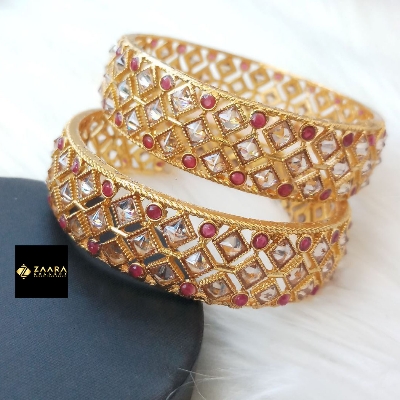 Picture of Jaypuri Copper Bangles/ Brass Bangles For Women (Imported) M-JB7027 - 2 Pieces - Bangles for Women - Bangles - চুড়ি
