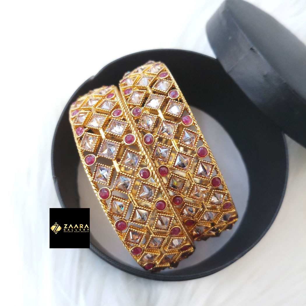 Picture of Jaypuri Copper Bangles/ Brass Bangles For Women (Imported) M-JB7027 - 2 Pieces - Bangles for Women - Bangles - চুড়ি