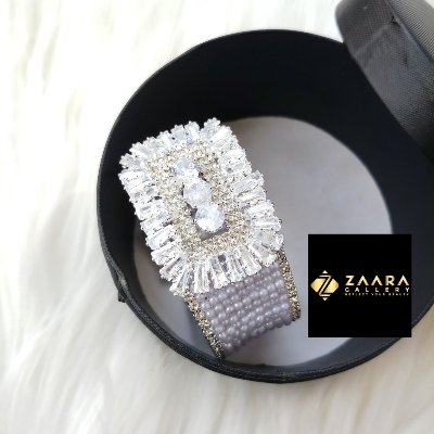 Picture of Stone & White Beads  Silver  Color Kids Bracelet For Girls - 1 Piece (Imported) M-KB7915 - Kid's Bracelet