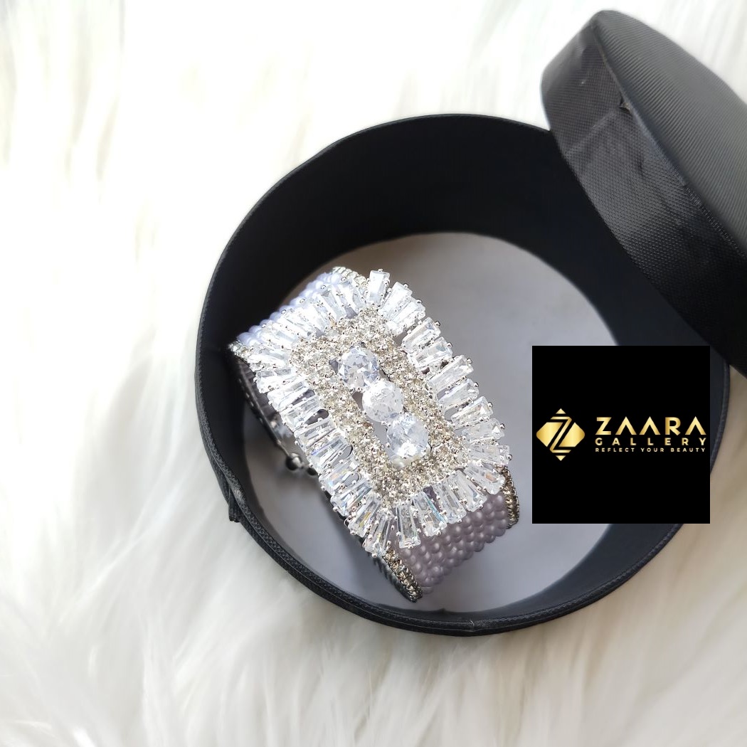 Picture of Stone & White Beads  Silver  Color Kids Bracelet For Girls - 1 Piece (Imported) M-KB7915 - Kid's Bracelet