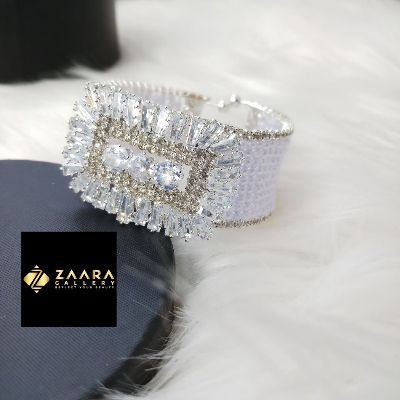 Picture of Stone & White Beads  Silver  Color Kids Bracelet For Girls - 1 Piece (Imported) M-KB7915 - Kid's Bracelet