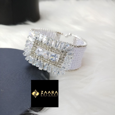 Picture of Stone & White Beads  Silver  Color Kids Bracelet For Girls - 1 Piece (Imported) M-KB7915 - Kid's Bracelet