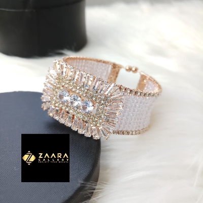 Picture of Stone & White Beads  Silver & Golden Color Kids Bracelet For Girls - 1 Piece (Imported) M-KB7914 - Kid's Bracelet