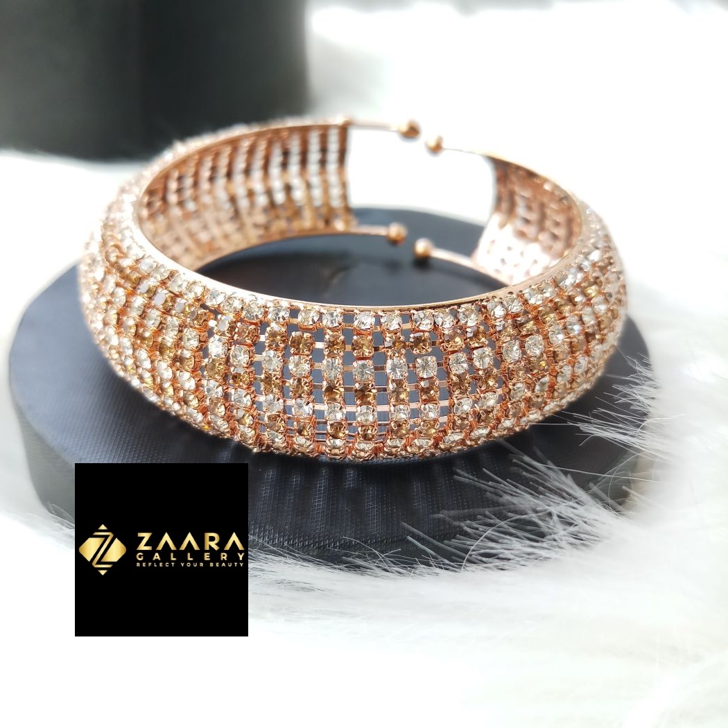 Picture of Stone & White Golden Color (Large) Teenager Bracelet For Girls - 1 Piece (Imported) M-KB7921 - Teenager Bracelet - Bracelet for Girls